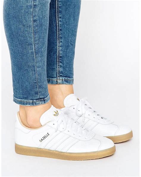 Adidas gazelle shoes white